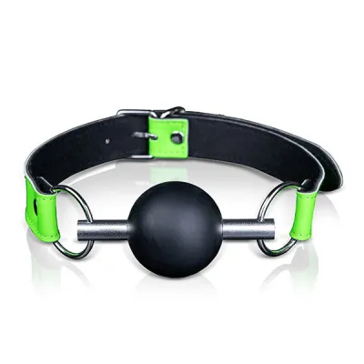 Ouch Glow In the Dark Bonded Leather Solid Ball Gag