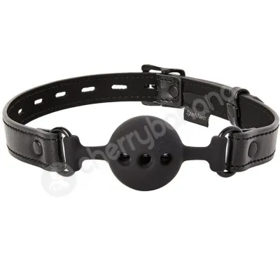 Saffron Breathable Black Adjustable Ball Gag
