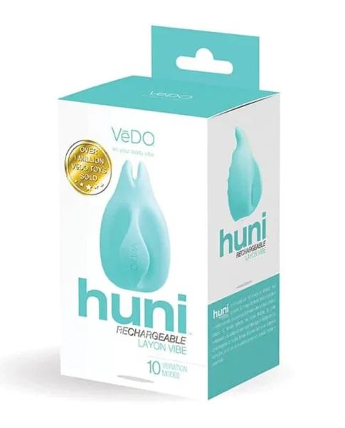 Huni Rechargeable Finger Vibe - Tease Me Turquoise