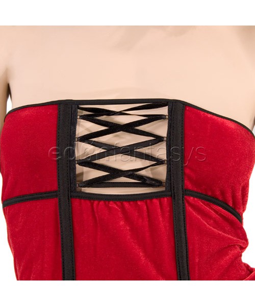 Velvet lace up bustier