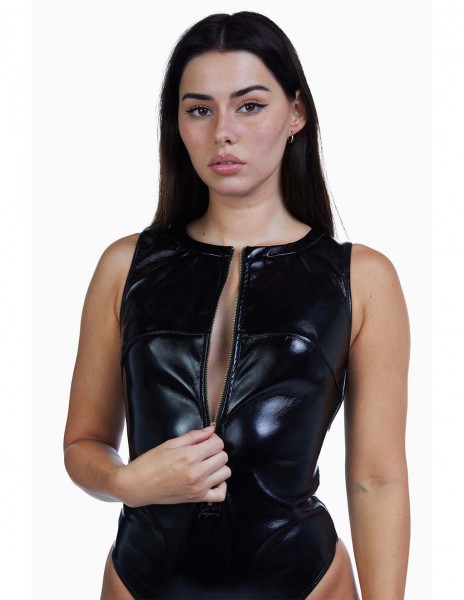 HUSTLER PVC Zip Front Teddy — image 8 of 9