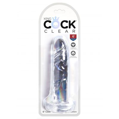 KING COCK CLEAR 6 IN COCK