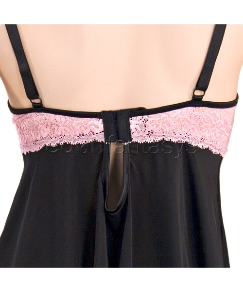 Pink daisy lace babydoll set — image 7 of 7