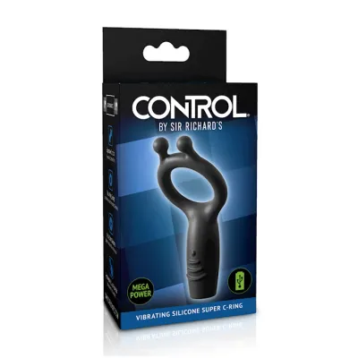 Control By Sir Richard Vibrating Silicone Super C ring Black O s