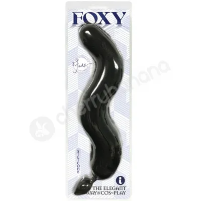 Icon Brands Foxy Black Fox 18 Tail Silicone Butt Plug
