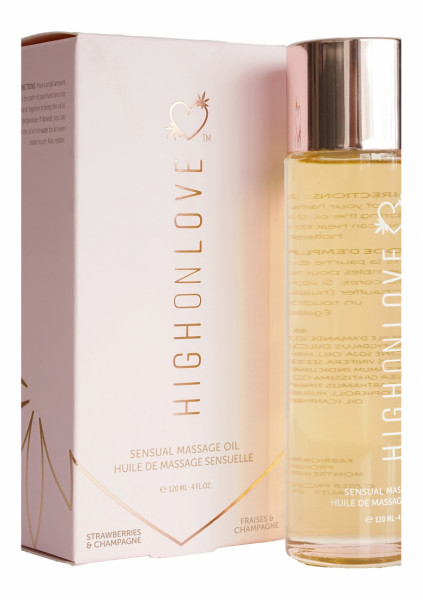 Massage Oil Strawberries & Champagne - 120 ml - The Best Massage Oil For Couples