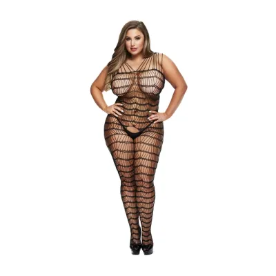 Criss Cross Crotchless Bodystocking Queen