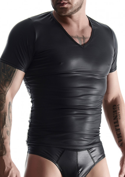 Wetlook Men's v-neck t-shirt - Black - Men