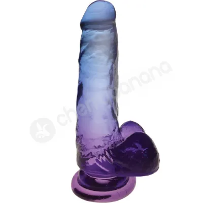 Shades Jelly Ombre Purple Blue 7 Dildo With Suction Cup Base