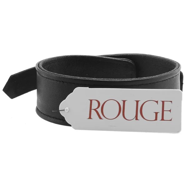 Rouge Garments Plain Black Leather Collar
