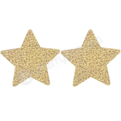 Cherry Banana You re A Star Gold Glitter Star Shaped Nipple Pasties 2 Pack