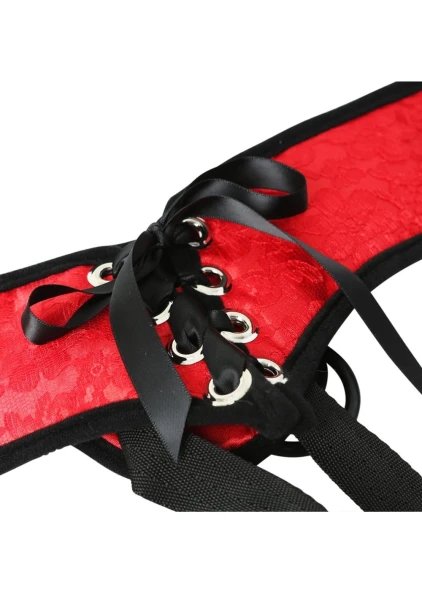 Red Lace Corsette Harness