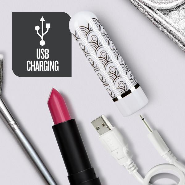 Blush Novelties The Collection Glitzy Halo Bullet Vibrator, Silver