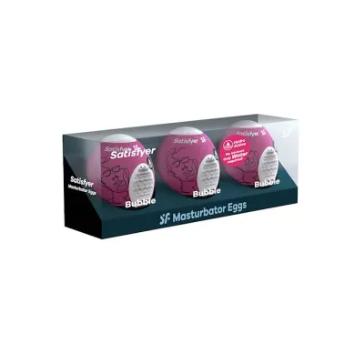 Satisfyer Masturbator Eggs Set Of 3 Bubble
