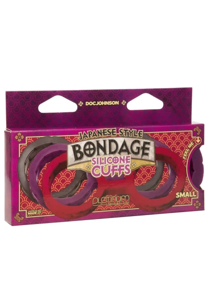 Japanese Style Bondage Silicone Cuffs - Small