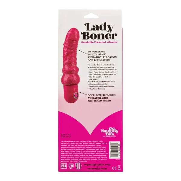 Naughty Bits Lady Boner Bendable Personal Vibrator