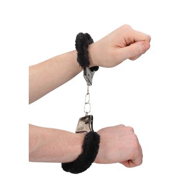 Furry Handcuffs Black Bondage Cuffs