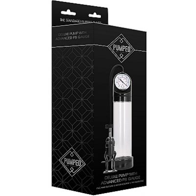 Pumped Deluxe Pump With Advanced PSI Gauge Transparent