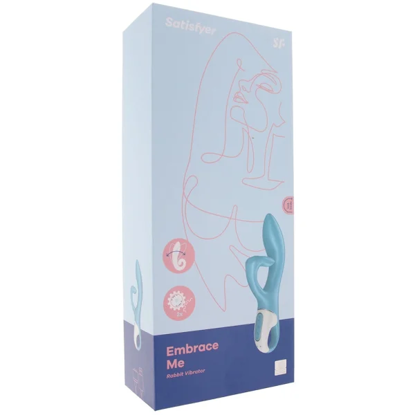 Satisfyer Embrace Me Silicone Rechargeable Flexible Dual Stimulation Vibrator - Turquoise