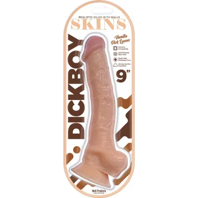 Dickboy Skins Dildo With Balls 9 Inch Vanilla Dick Lovers