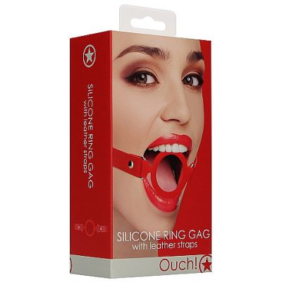 Silicone Ring Gag Leather Strap