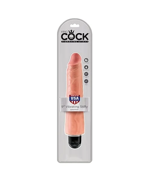King Cock 9" Vibrating Stiffy White Flesh — image 4 of 4