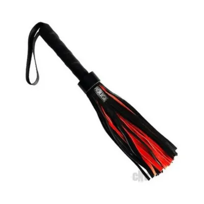 Whips Paddles Rouge Short Suede Flogger Leather Handle Black red