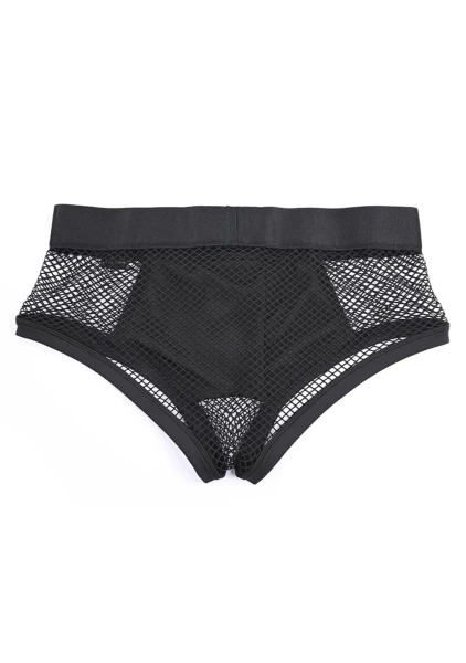EM.EX. Fit Harness Fishnet Strap-On Harness Brief By Sportsheets - Large, Waists 28" to 31"