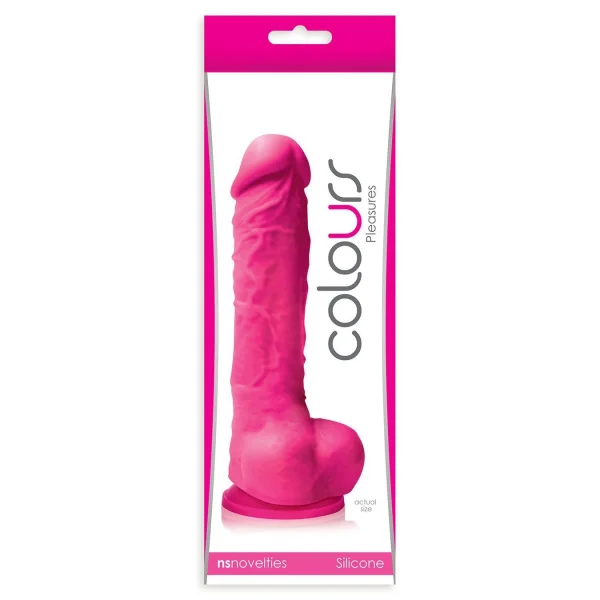 Colours Pleasures 5 Inch Pink Silicone Suction Cup Dildo