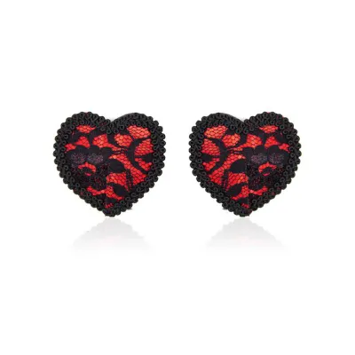 Scandalous Heart Nipple Tassel Black red