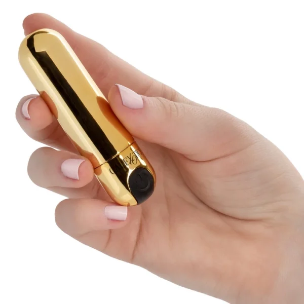 Hideaway Rechargeable Waterproof Mini Vibrator by CalExotics - Gold