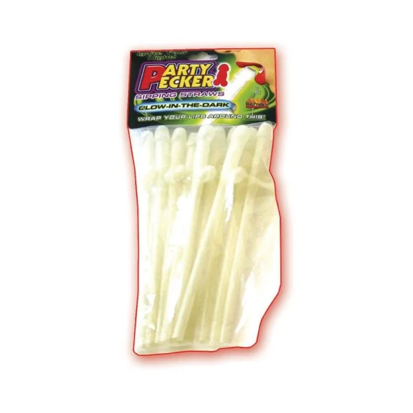 Party Pecker Sipping Straws Glow 10 Pack — image 5 of 5