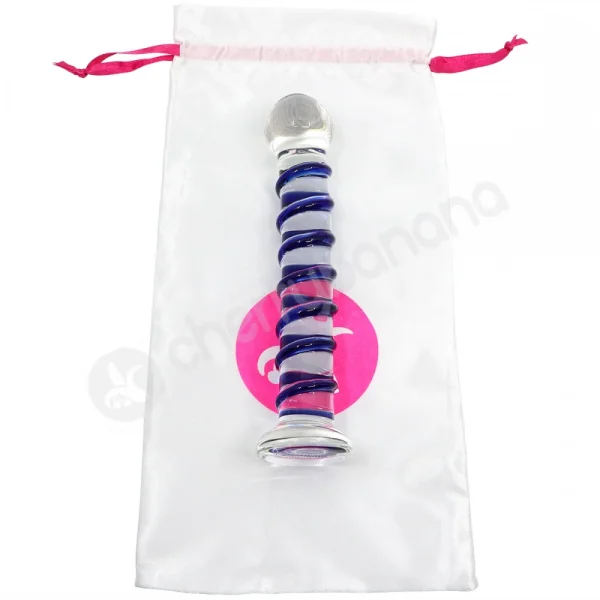 Crystal Pleasures Glass Mystic Rain Swirled Dildo