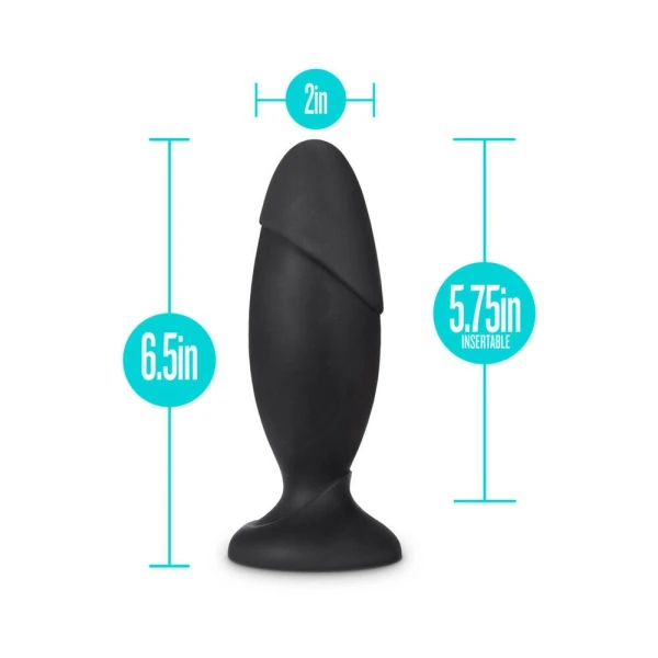 Blush Anal Adventures Platinum Silicone Rocket Plug - Black — image 4 of 6