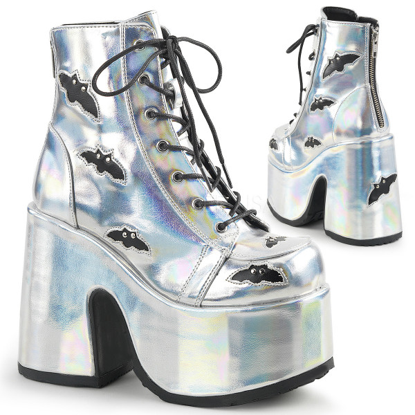 5 inches Chunky Heel, 3 inches P/F Lace-Up Ankle Boot, Metal Back Zip — image 17 of 20