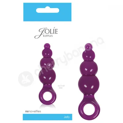 Jolie Ripples Purple Mini Butt Plug
