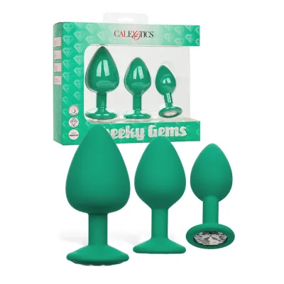California Exotic Cheeky Gems Silicone Anal Training Kit 3 pce