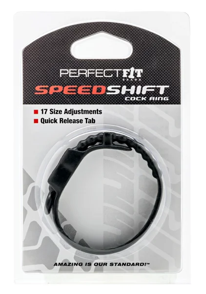 Perfect Fit Speed Shift 17 Adjustments Cock Ring - Black