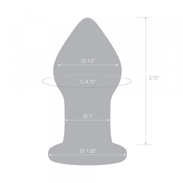 Gläs Amethyst Rain Glass Butt Plug Dildo