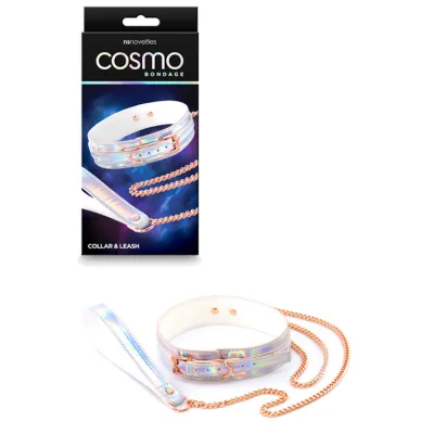 nsnovelties Cosmo Bondage Holographic Rainbow Collar Leash