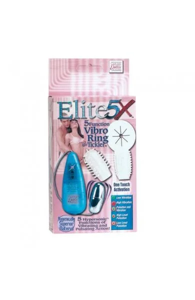 Elite 5X 5 Function Vibro Ring Tickler Blue — image 5 of 6