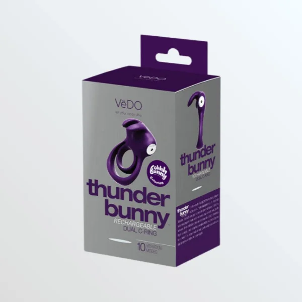 VeDO Thunder Bunny Vibrating Cock Ring - Purple