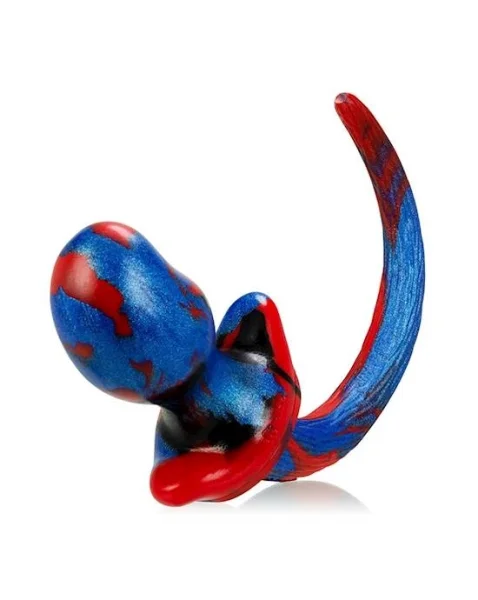 Puppy Tail Buttplug - Pug - 3.25 Inch - Blue - Small