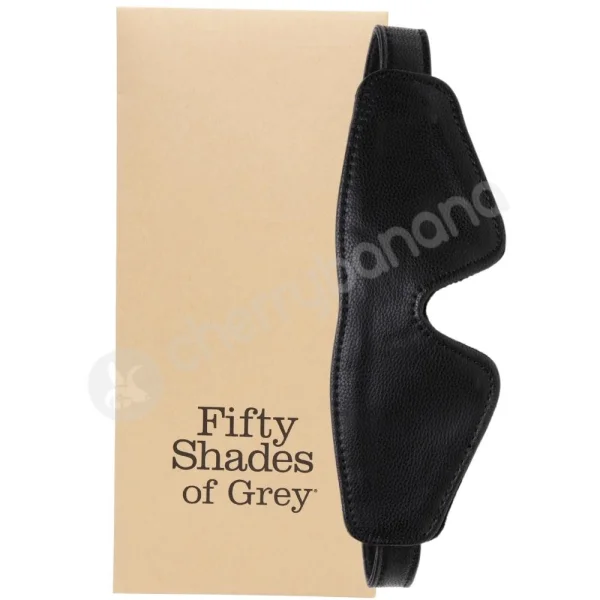 Fifty Shades Of Grey Bound To You Black Faux Leather Blindfold