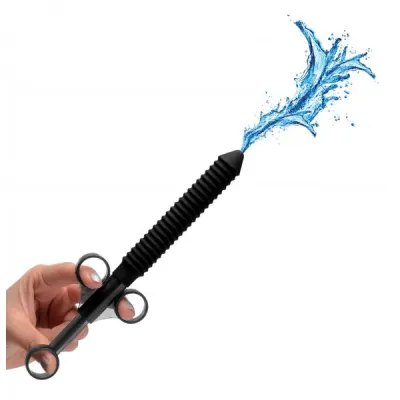 Clean Stream Ribbed Silicone Lubricant Launcher Black