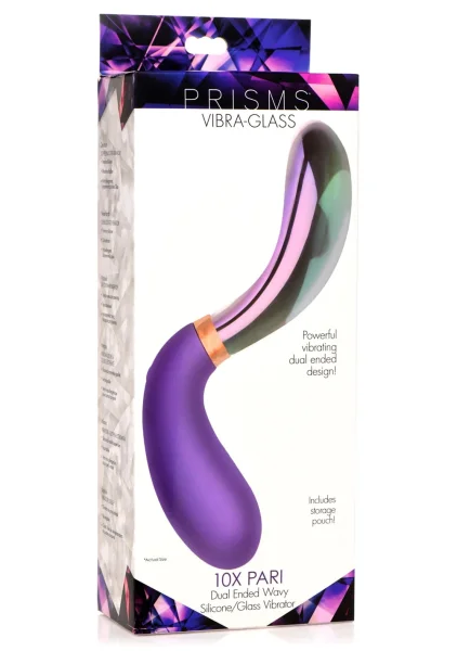Prisms Pari Dual Ended Wavy Silicone and Glass Vibe