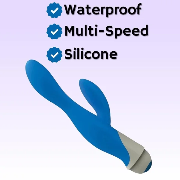 Curve Gossip &#39;Serena&#39; Rabbit Vibrator - Azure Blue