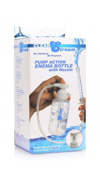 Pump Action Enema Bottle With Nozzle