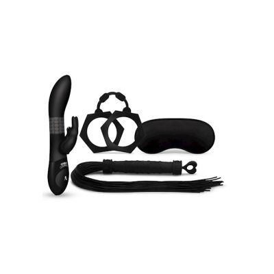The Rabbit Company Beaded Rabbit Bondage Gift Set For Couples Black