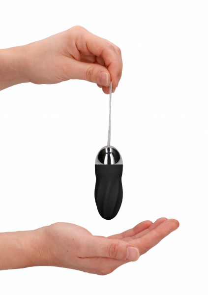 George - Rechargeable Remote Control Vibrating Egg - Black - Egg Sex Toy